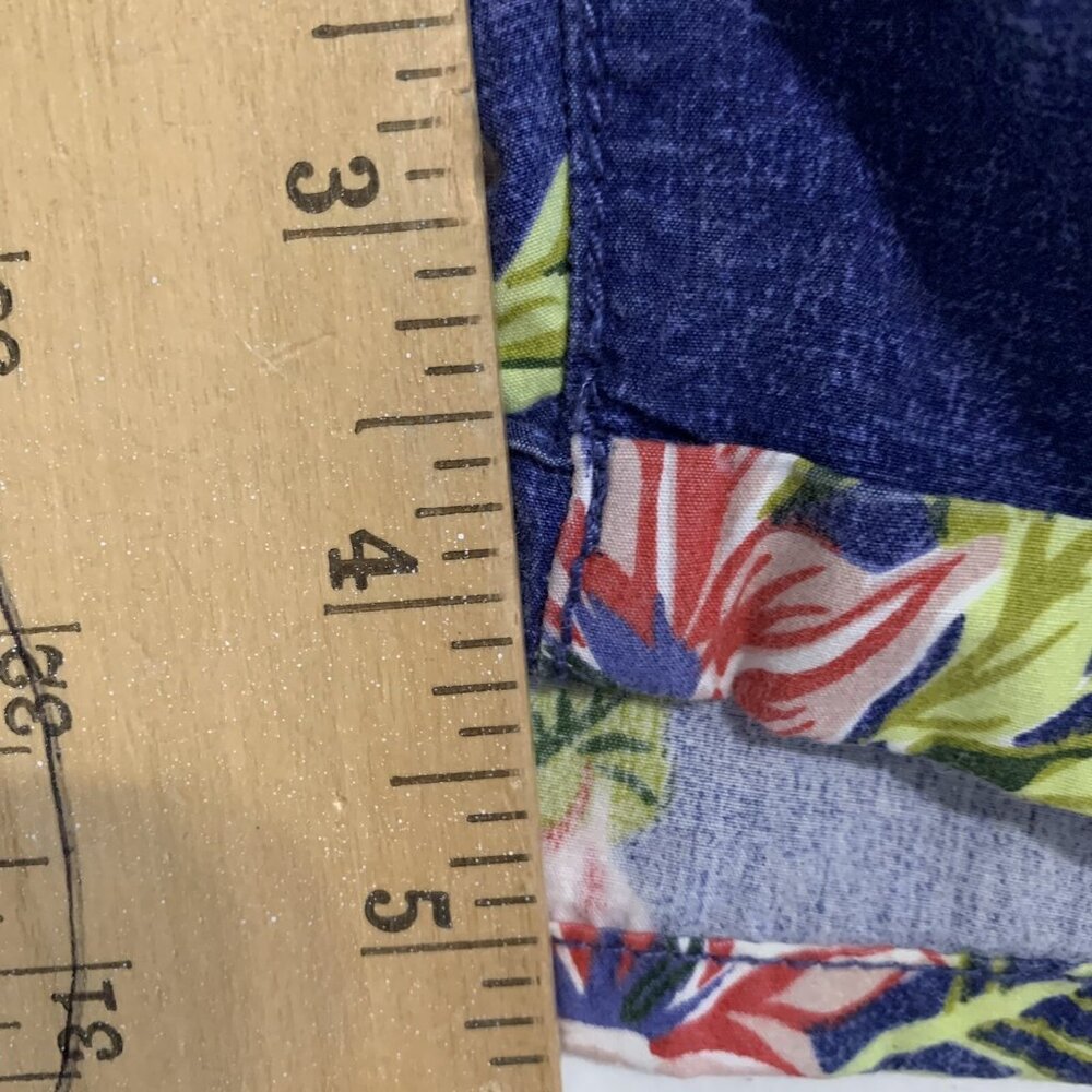Vintage Tommy Hilfiger Blue Floral Tropical Denim Womens 26 Shorts Resort Travel - Picture 3 of 13